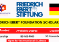 Friedrich Ebert Stiftung Fully Funded Scholarship 2022 in Germany
