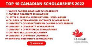 Top 10 Canadian Scholarships For International Students 2022
