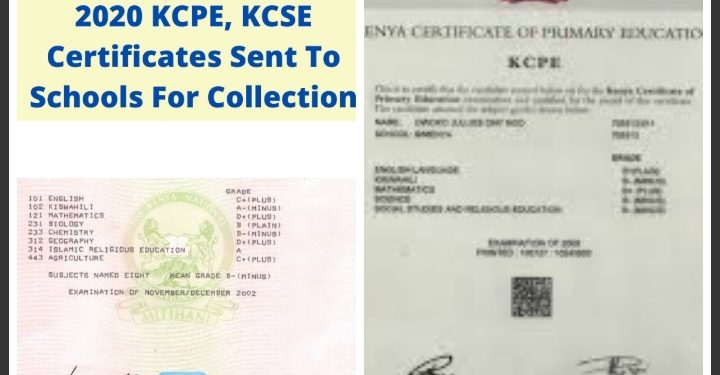 All (March 2021) KCPE & KCSE Candidates’ Certificate Now Available
