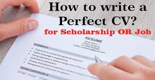 How to write a Perfect CV for Scholarship OR Job Good Resume