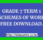 GRADE 7 TERM 1 SCHEMES OF WORK FREE DOWNLOAD.